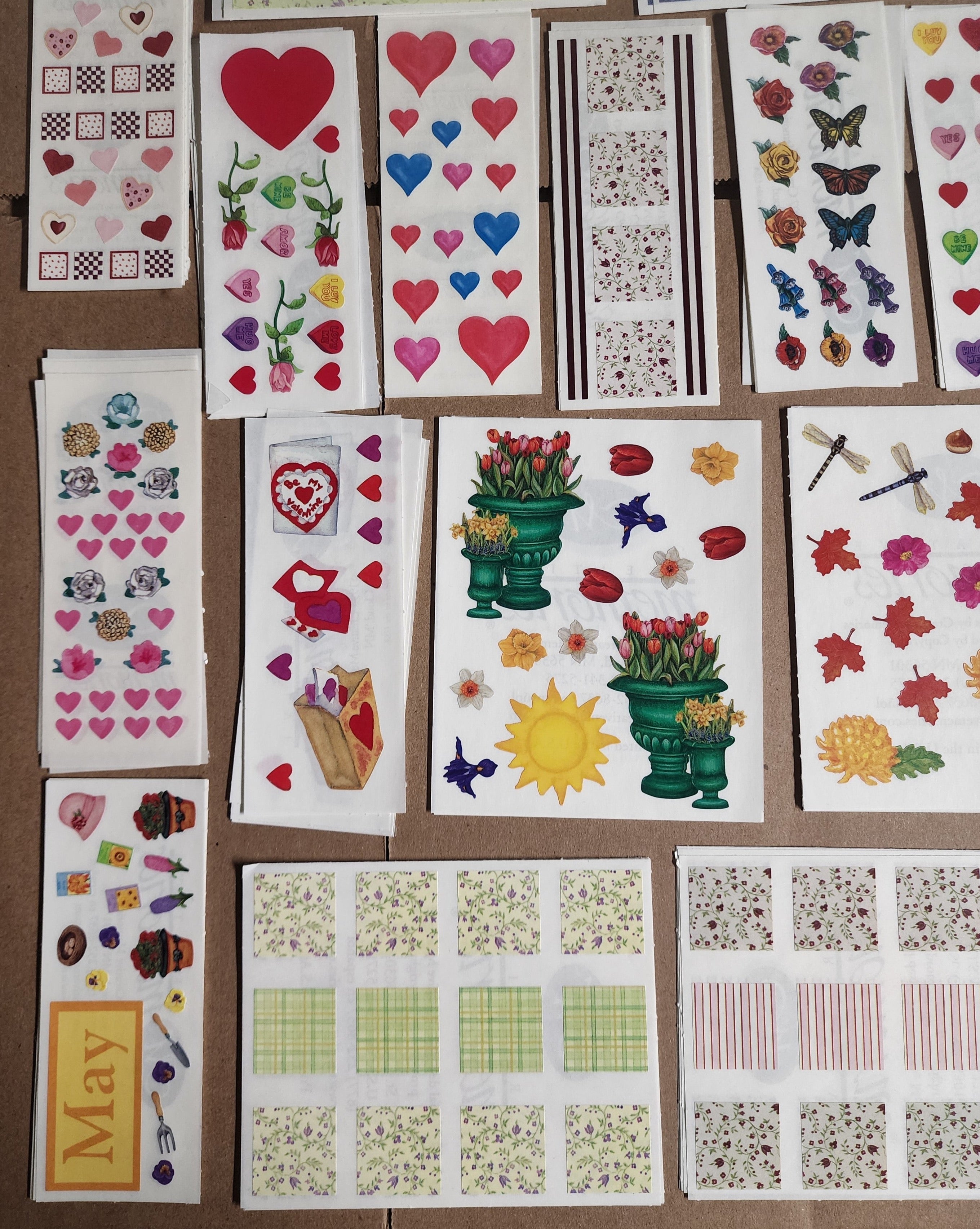 Creative Memories Scrapbook Sticker Sheet Lot 130 sheets Spring