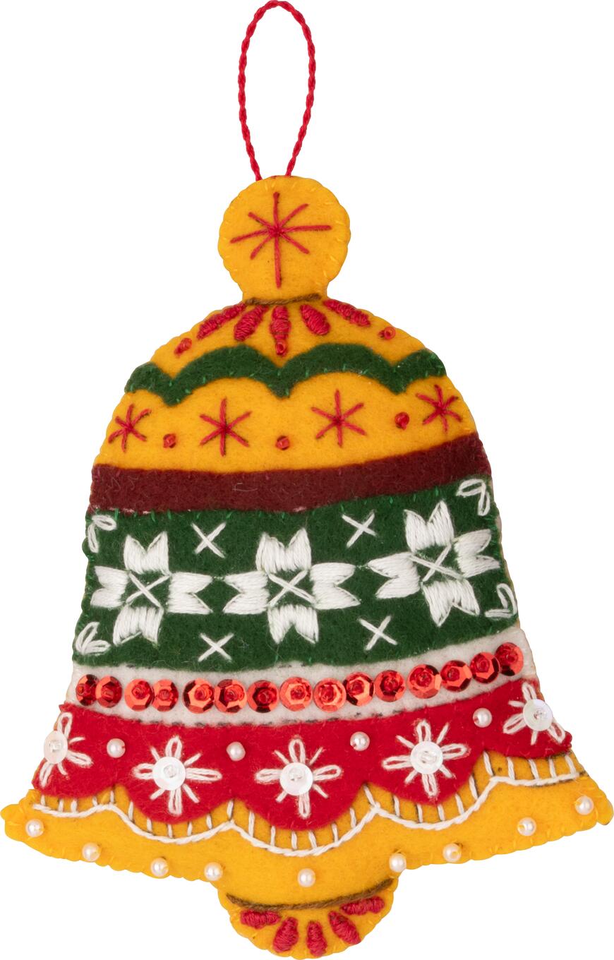 DIY Bucilla Santas Nordic Set Designs Christmas Felt Ornament Kit