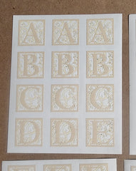 Creative Memories Sticker Sheet Lot 25 sheets Fancy Letters ABC