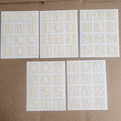 Creative Memories Sticker Sheet Lot 25 sheets Fancy Letters ABC