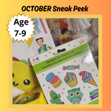 Load image into Gallery viewer, Kids Level 1 - Stamped Cross Stitch &amp; Simple Felt - Craft Subscription Box (Recommended Age 6+)