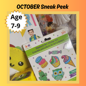 Kids Level 1 - Stamped Cross Stitch & Simple Felt - Craft Subscription Box (Recommended Age 6+)