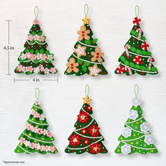 DIY Bucilla Festival of Trees Christmas Felt Ornament Kit 89662E