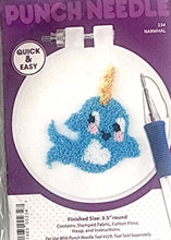 Load image into Gallery viewer, DIY Design Works Narwhal Ocean Animal Punch Needle Craft Kit 234