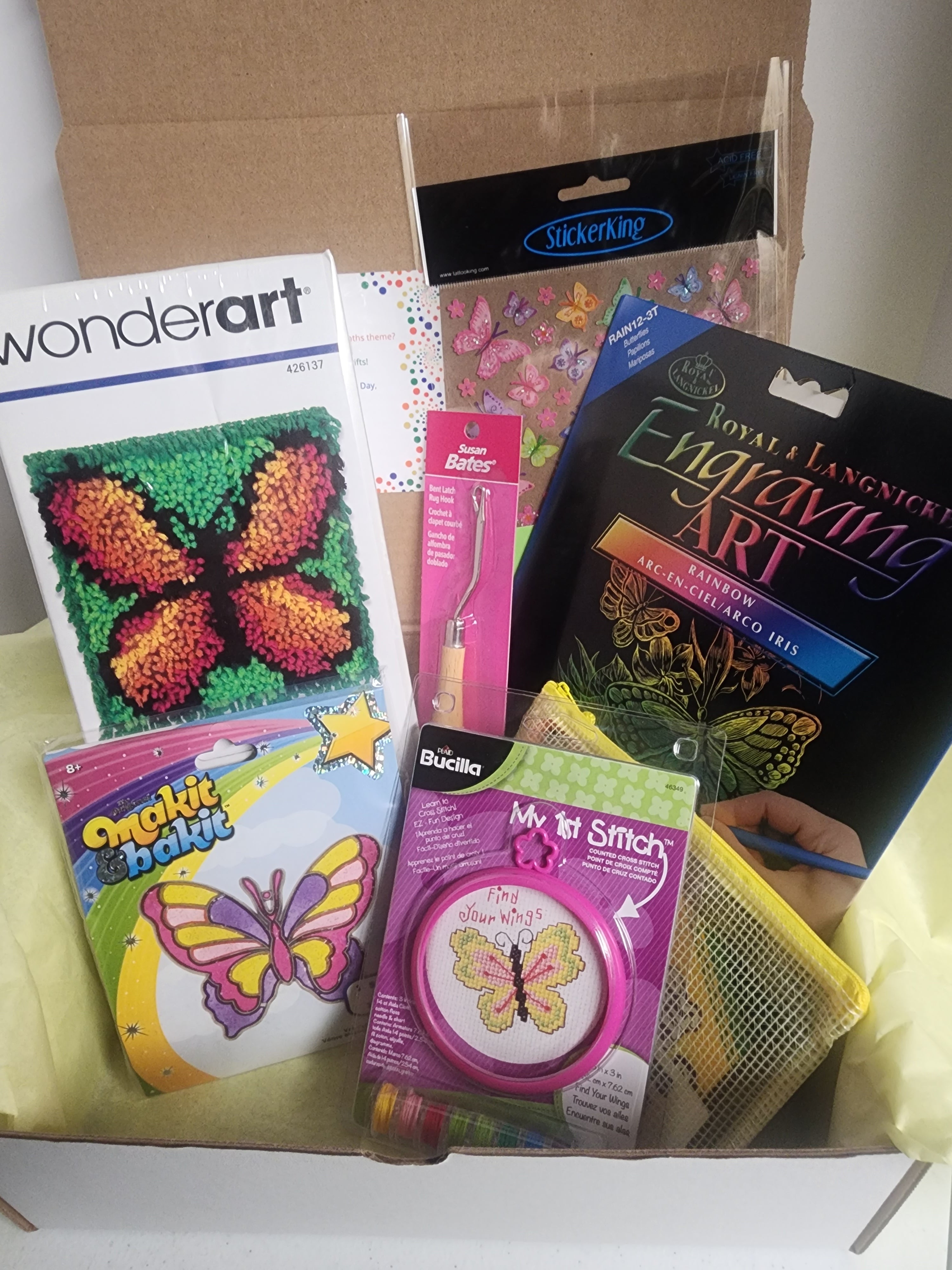 Craft 'n Stitch Butterfly Sewing Crafts Gift Box for Teens Ages 13+