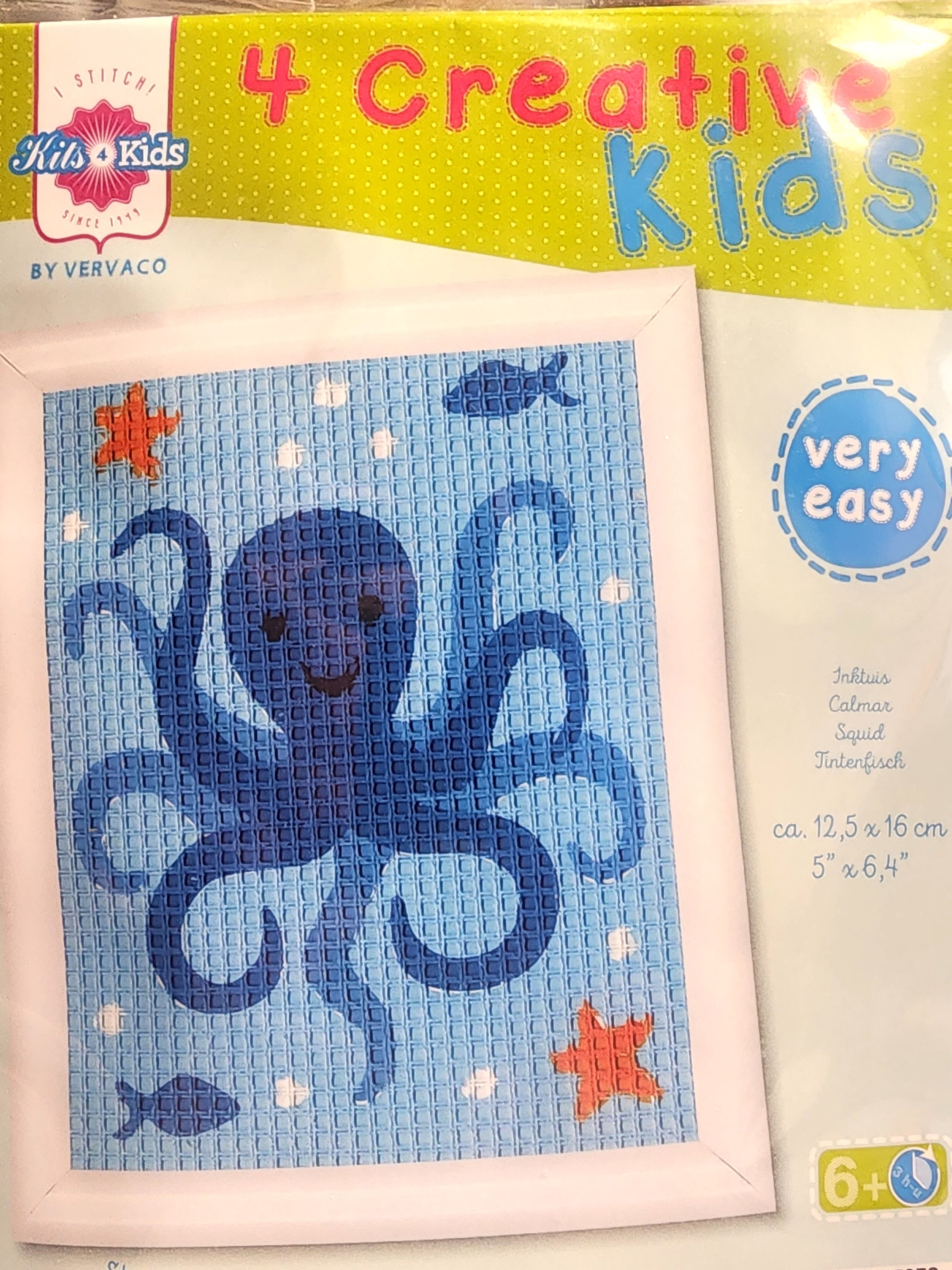 DIY Vervaco i Stitch Squid Kids Needlepoint Beginner Starter Kit 5