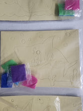 Load image into Gallery viewer, Kids Sand Art Lot of 6 Designs Ocean Themed Shark Dolphin Fish