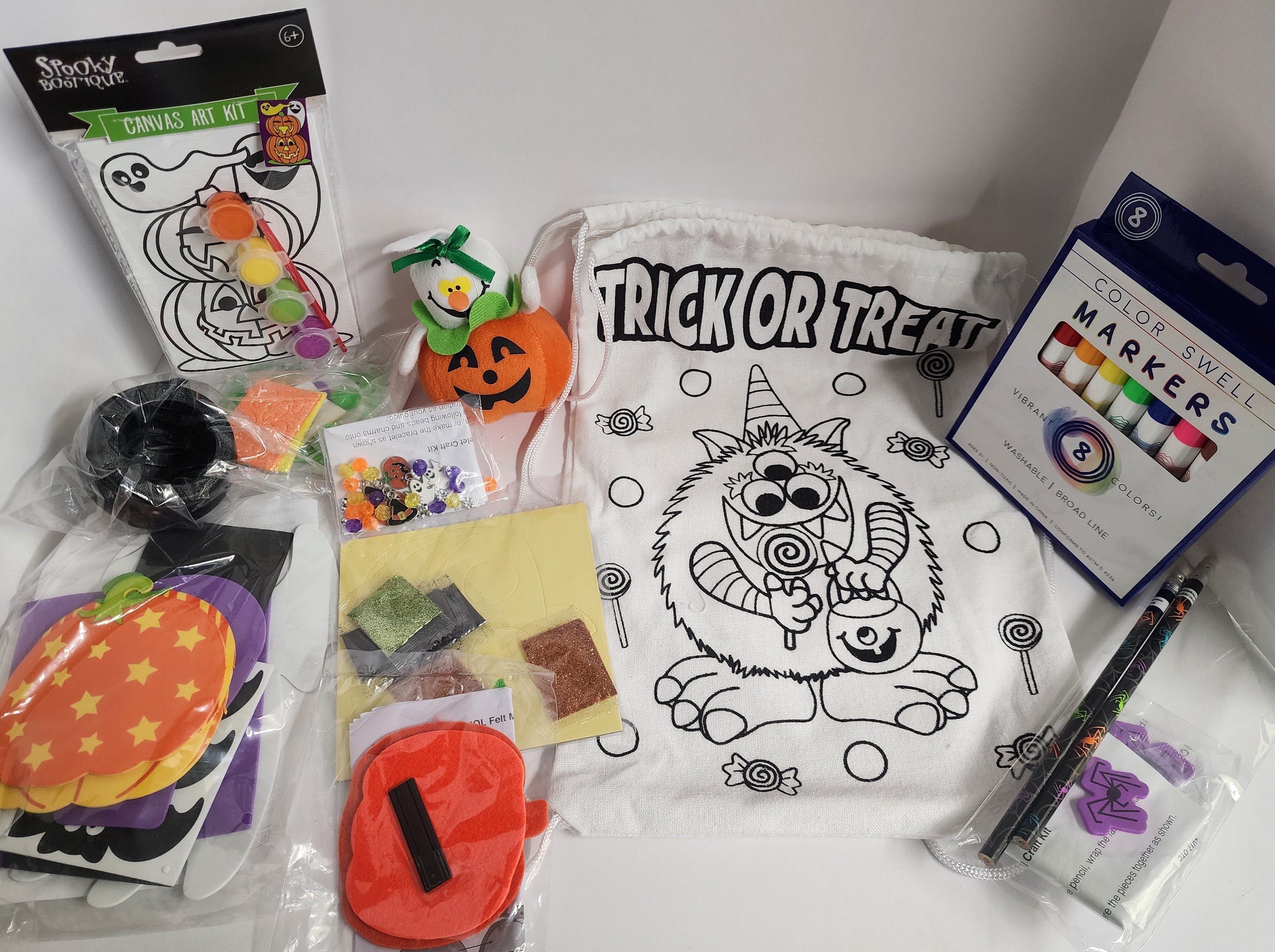 Limited Edition Halloween Bag Crafts Gift Box for Kids Ages 4+ Bundle