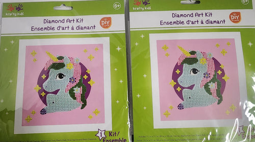 DIY Krafty Kids Unicorn Diamond Art Craft Kit Bundle Lot