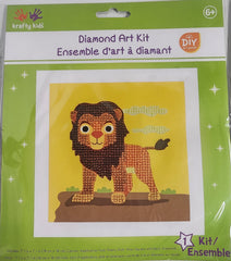 DIY Krafty Kids Lion Dinosaur Diamond Art Craft Kit Bundle Lot