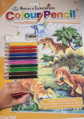 DIY Dinosaur Color by Number Kit 8.75 X 11.75 Kids Craft