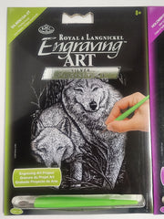 DIY Mini Holographic Cat Wolf Kids Engraving Art Craft Kit Bundle Lot