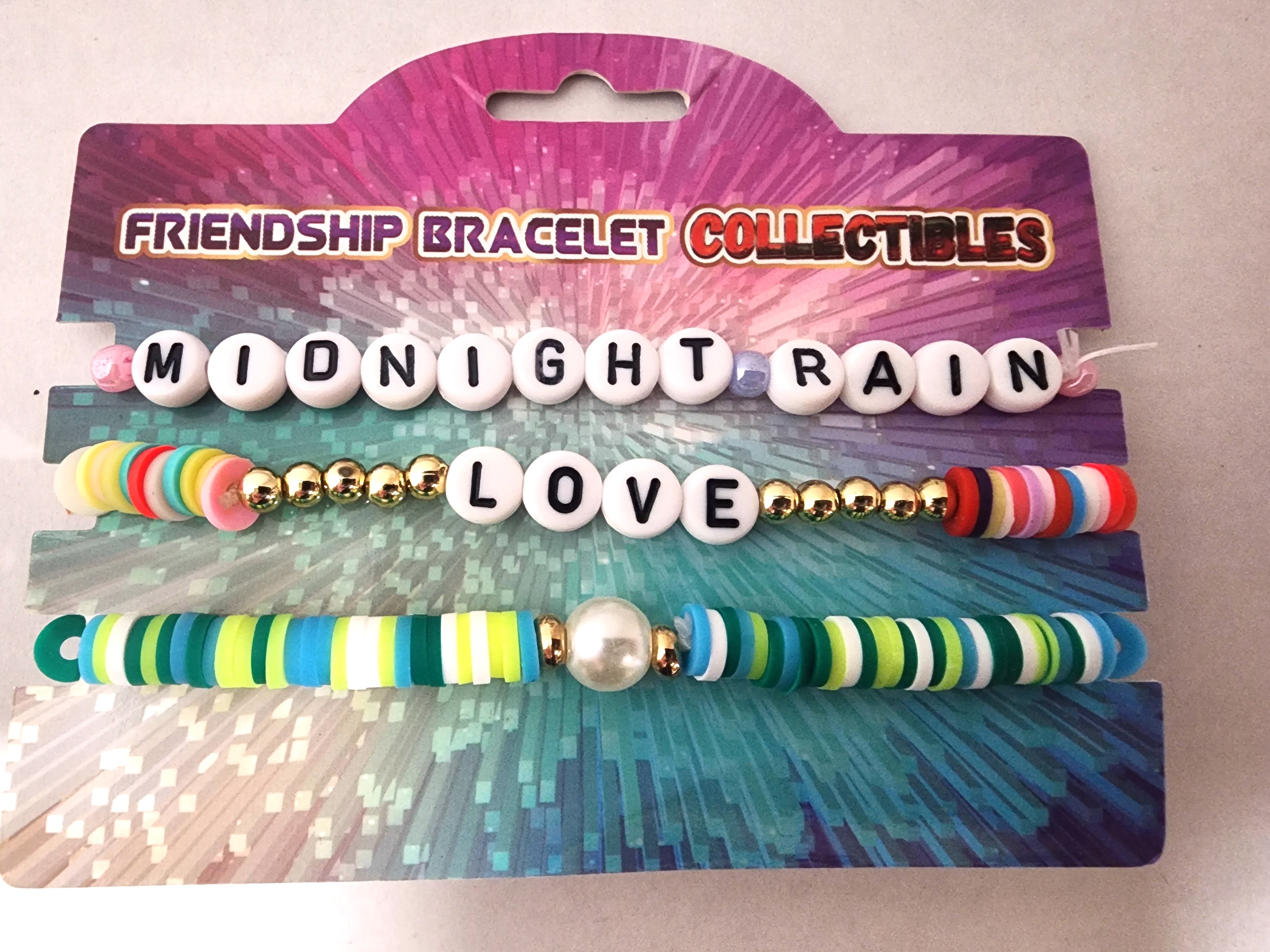 Midnight Rain Taylor Bracelet Eras Tour Beaded Friendship Bracelets Gift Set