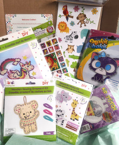 Craft n' Stitch Monthly Themed Subscription Craft Box for Kids Ages 7-9