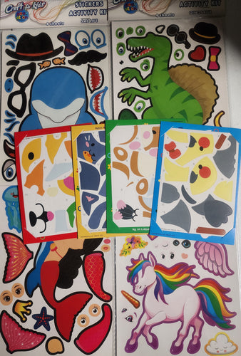 DIY Mermaid Unicorn Dinosaur Kids Sticker Activity Kits Craft Bundle Lot