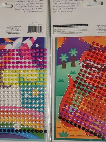 DIY Unicorn Dinosaur Pearl Art Sticker Activity Kits Craft Bundle