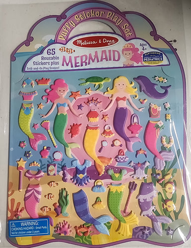 DIY Mermaid Puffy Kids Sticker Play Set