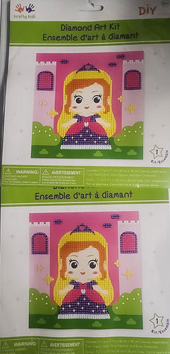 DIY Krafty Kids Princess Diamond Art Craft Kit Bundle Lot