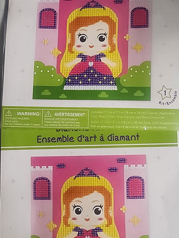 DIY Krafty Kids Princess Diamond Art Craft Kit Bundle Lot