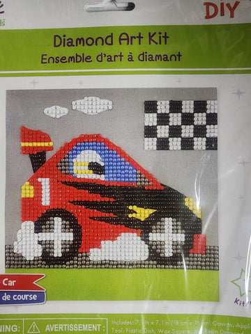 DIY Krafty Kids Race Cars Diamond Art Craft Kit Bundle Lot