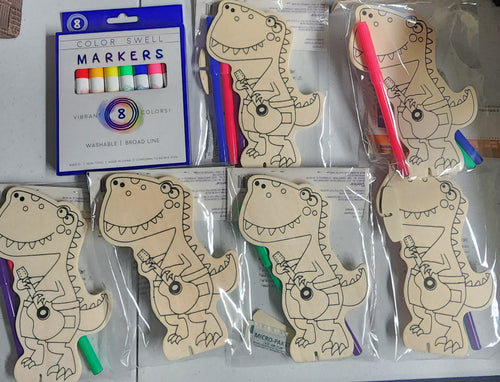 DIY Wood Dinosaur Kids Art Craft Kit Bundle Lot