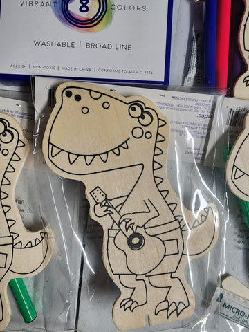 DIY Wood Dinosaur Kids Art Craft Kit Bundle Lot