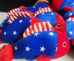 Lot of 12 Mini Patriotic Fish Stuffed Animals Party Favors Bundle