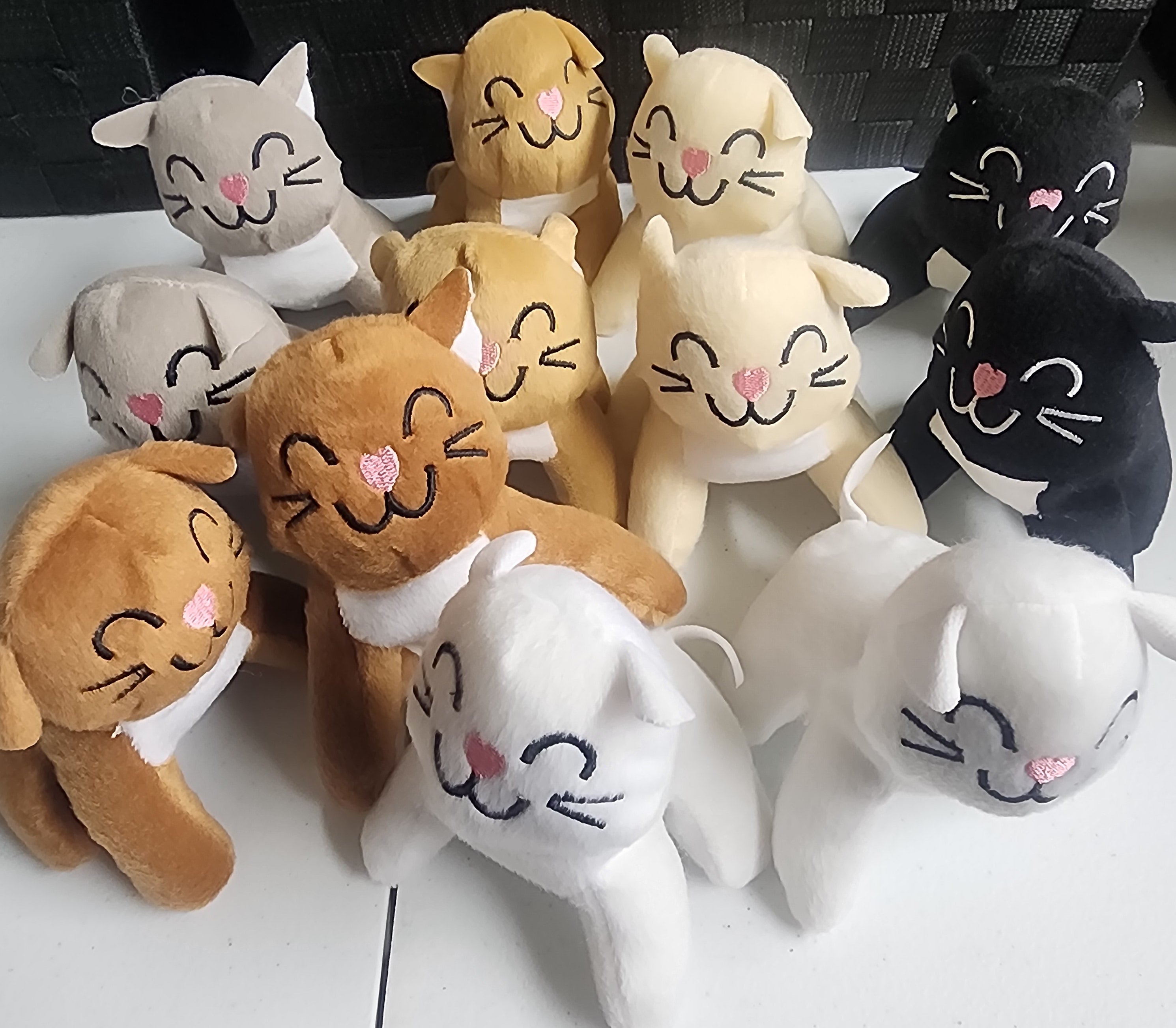 Lot of 12 Mini Kitten Cat Stuffed Animals Party Favors Bundle