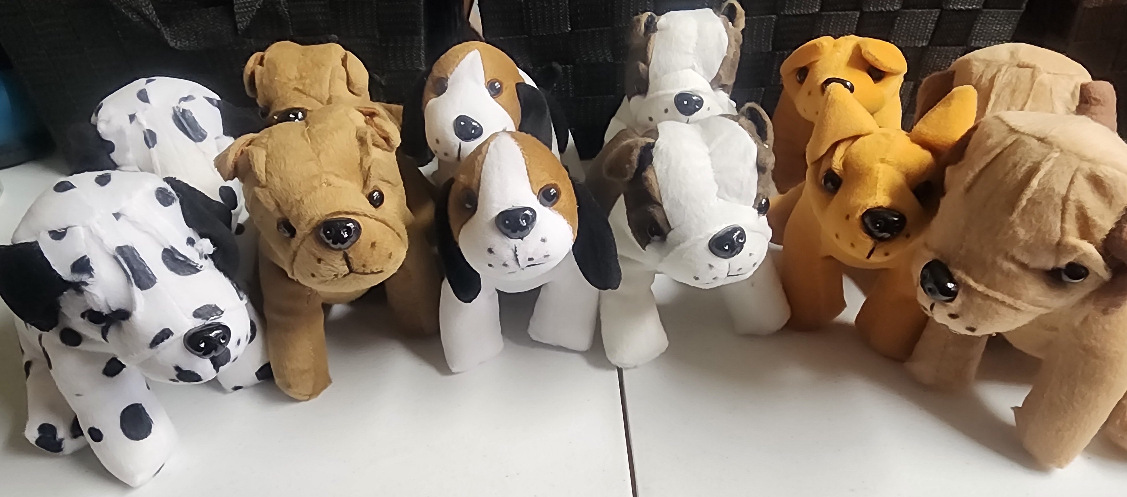 Lot of 12 Mini Puppy Dog Stuffed Animals Party Favors Bundle