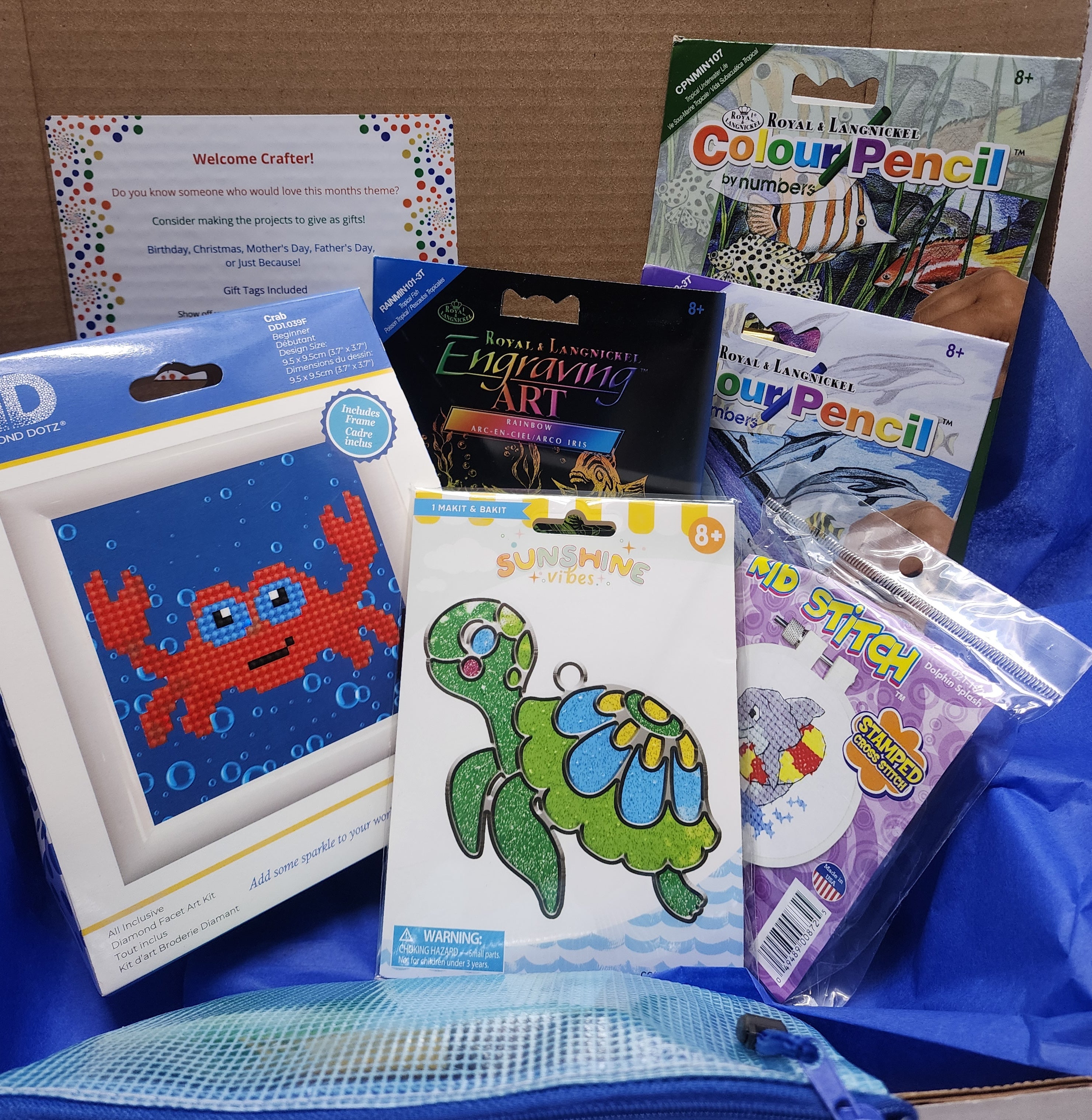 Kids Level 2 - Needlepoint & Punch Needle - Craft Subscription Box (Recommended Age 8+)