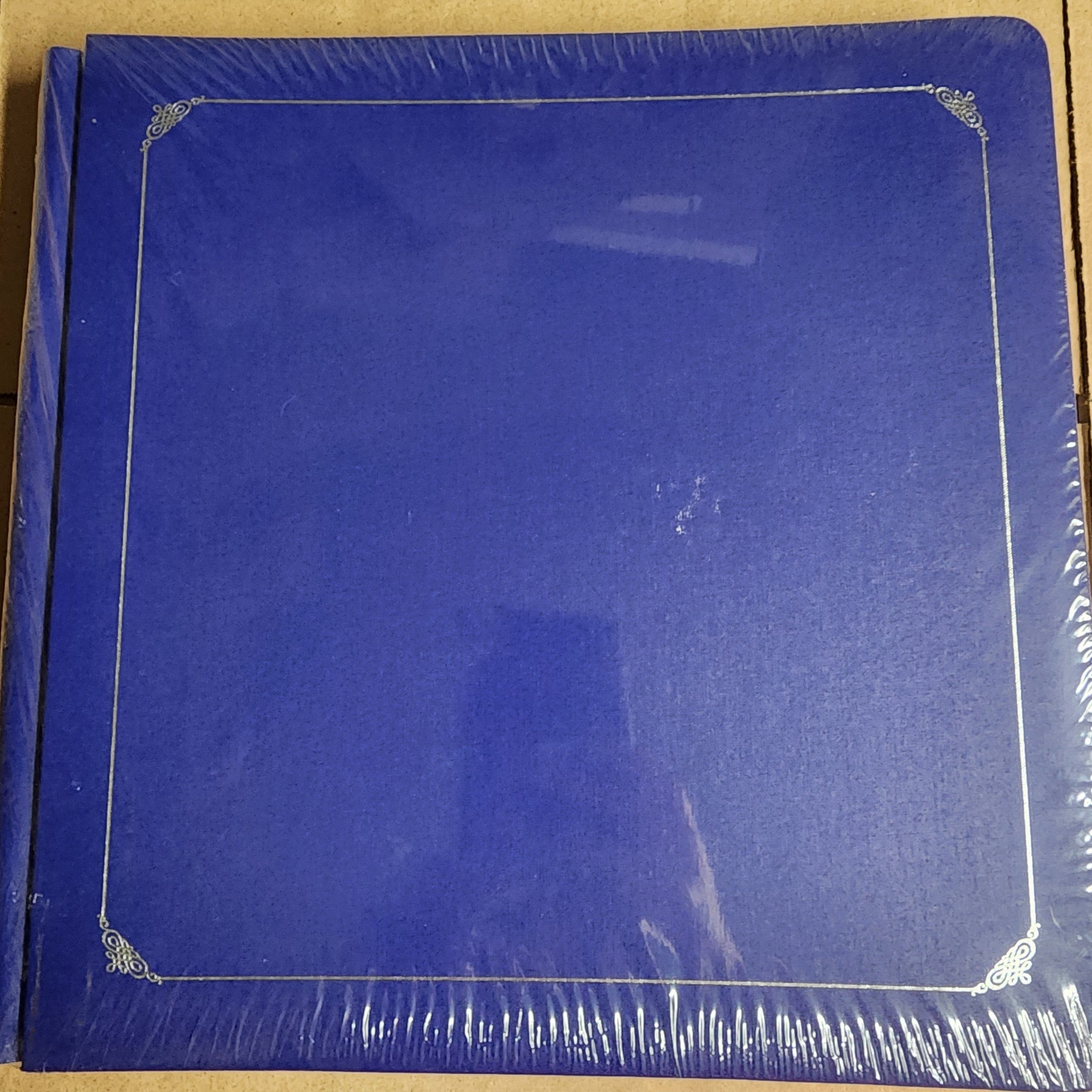 Creative Memories Cobalt Blue Scrapbook Old Style 12x12 Strap Hinge Album