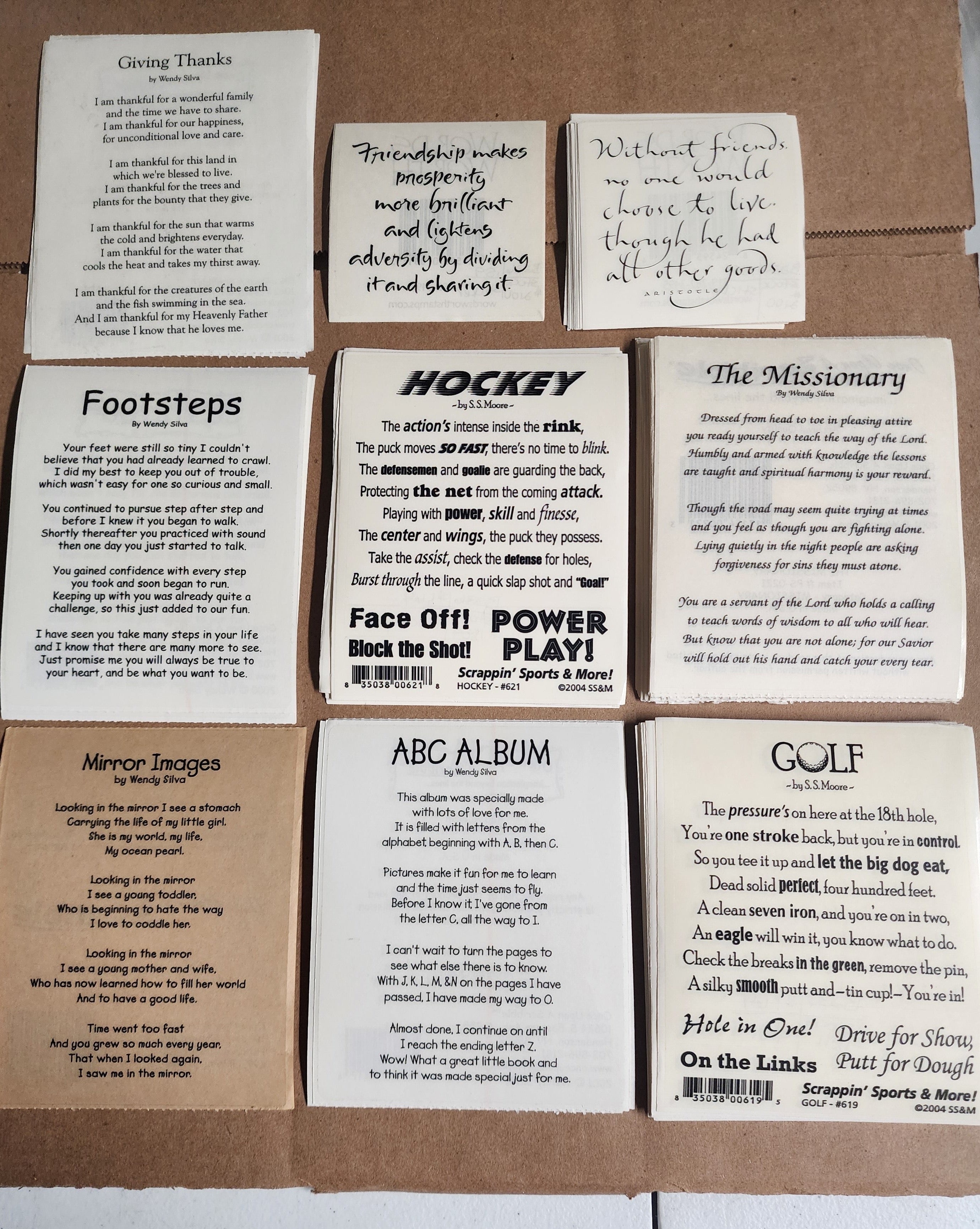 Words Phrases Titles Affirmations Scrapbook Sticker Lot 205 sheets