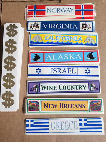 Destination Titles and Dollar Sign Sticker Lot 286 sheets