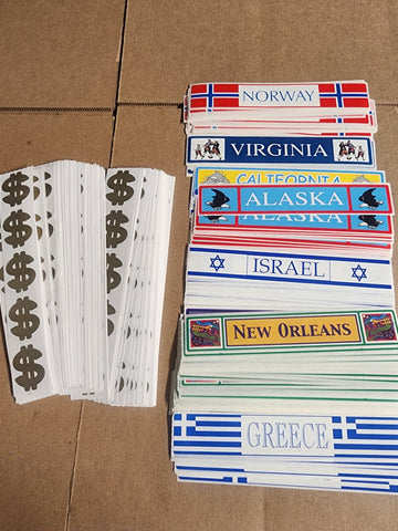 Destination Titles and Dollar Sign Sticker Lot 286 sheets