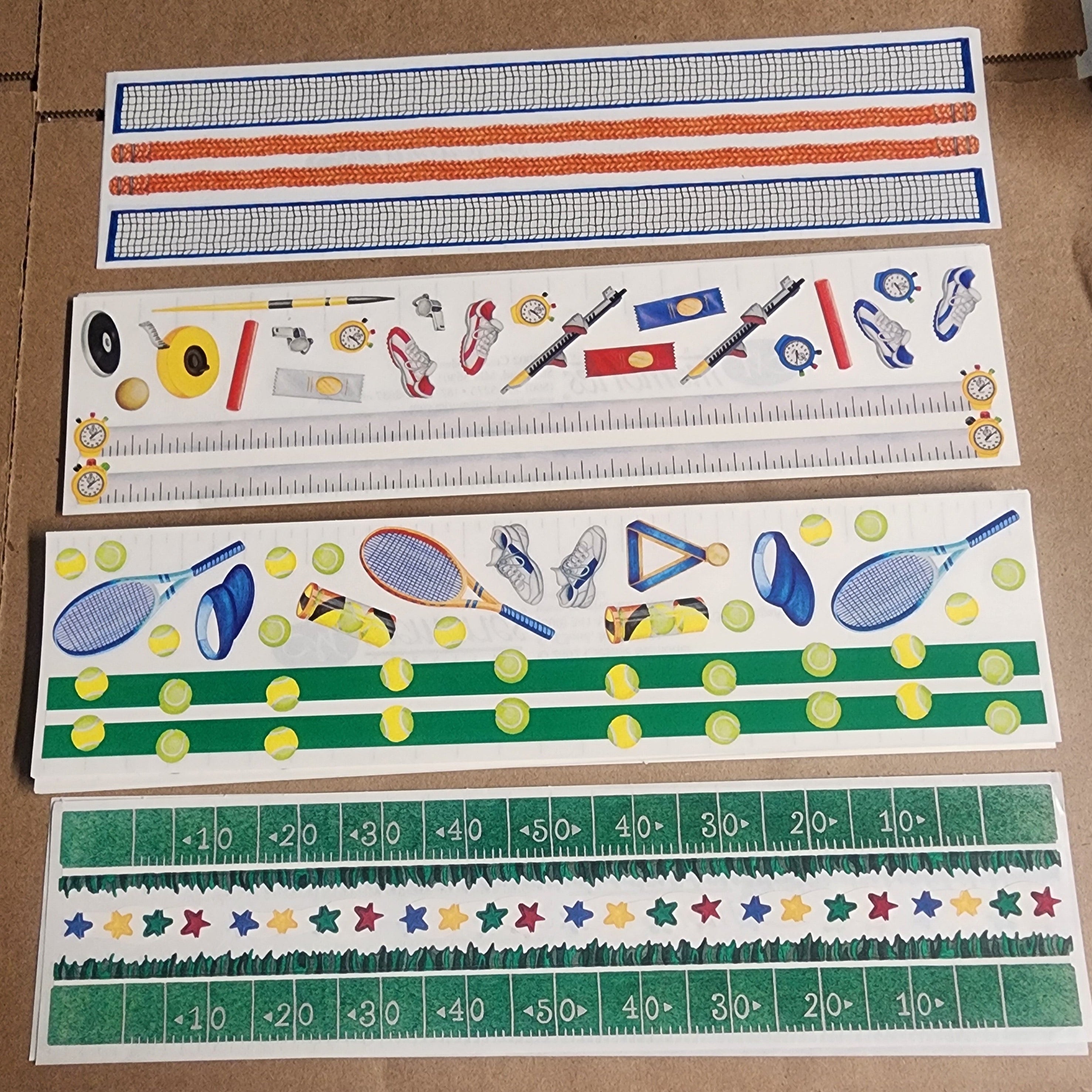 Creative Memories Great Length Scrapbook Sticker Lot 73 sheets Sports Tennis