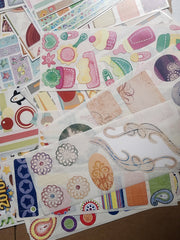 Creative Memories Jumbo Great Length Scrapbook Sticker Sheet Lot 60 sheets