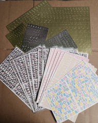 Creative Memories ABC Scrapbook Sticker Sheet Lot 23 sheets