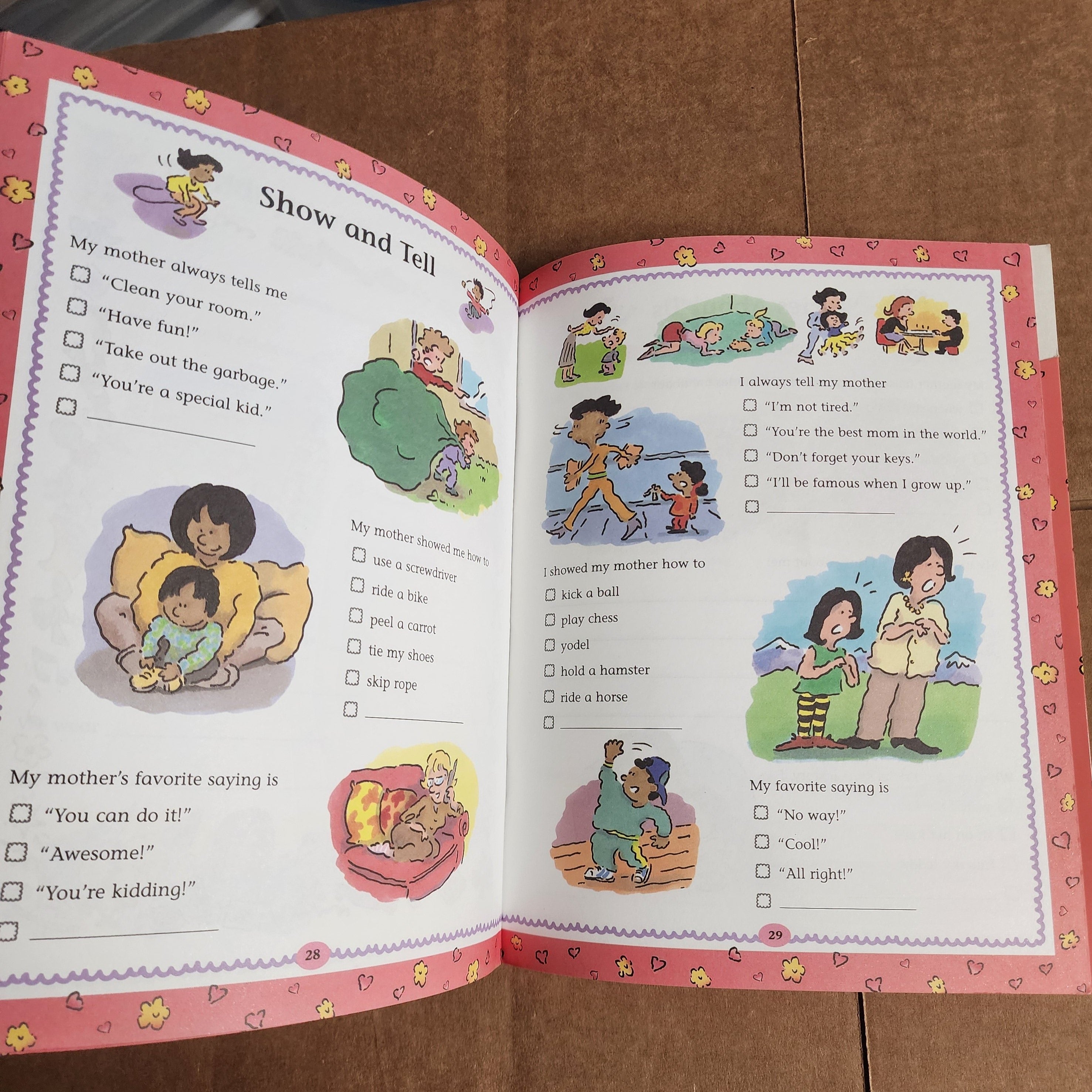 Mother and Me Memory Scrapbook for Kids