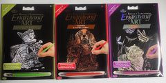 DIY Mini Holographic Cat Copper Dog Kids Engraving Art Craft Kit Bundle Lot