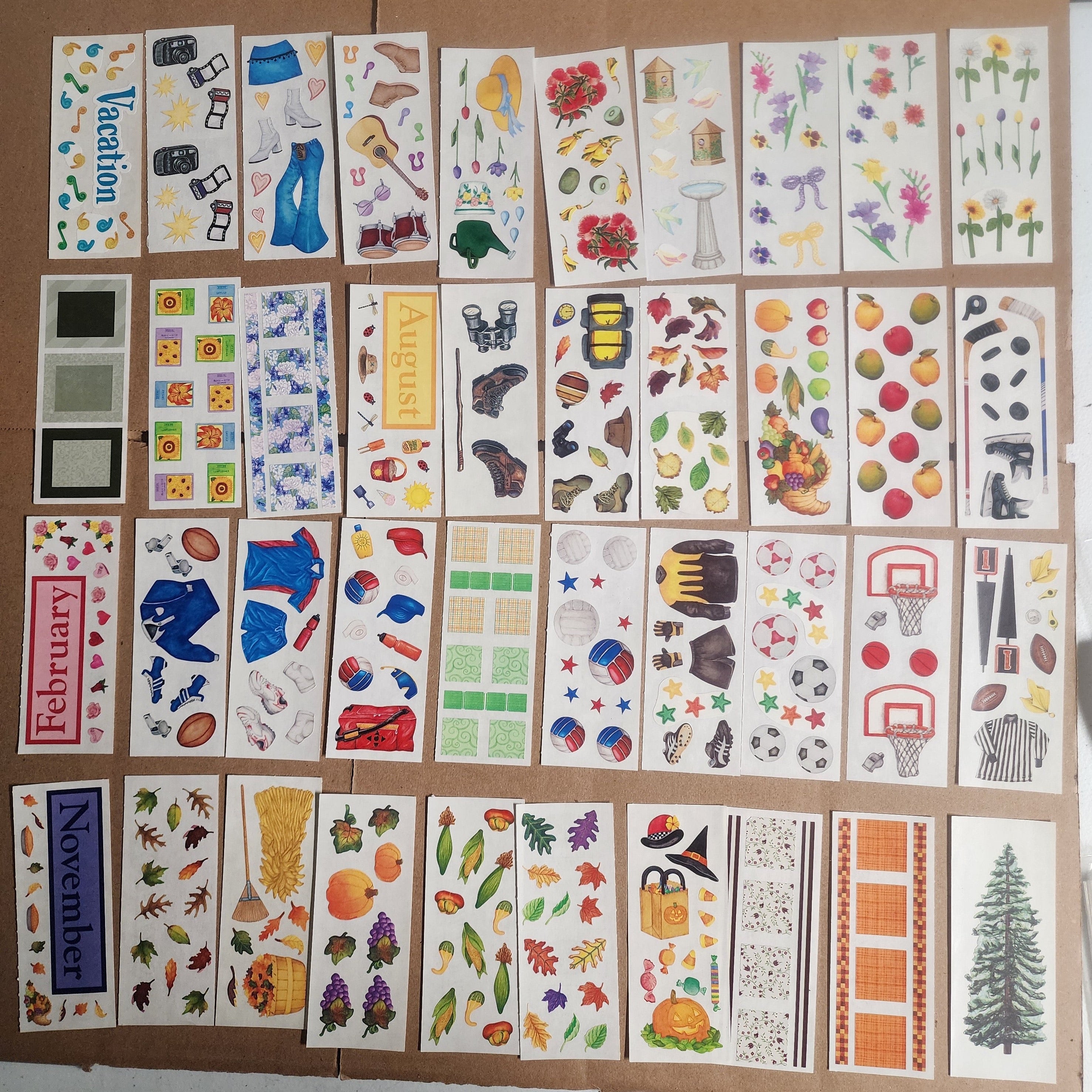 Creative Memories Sticker Sheet Lot 137 sheets Mixed Theme 9