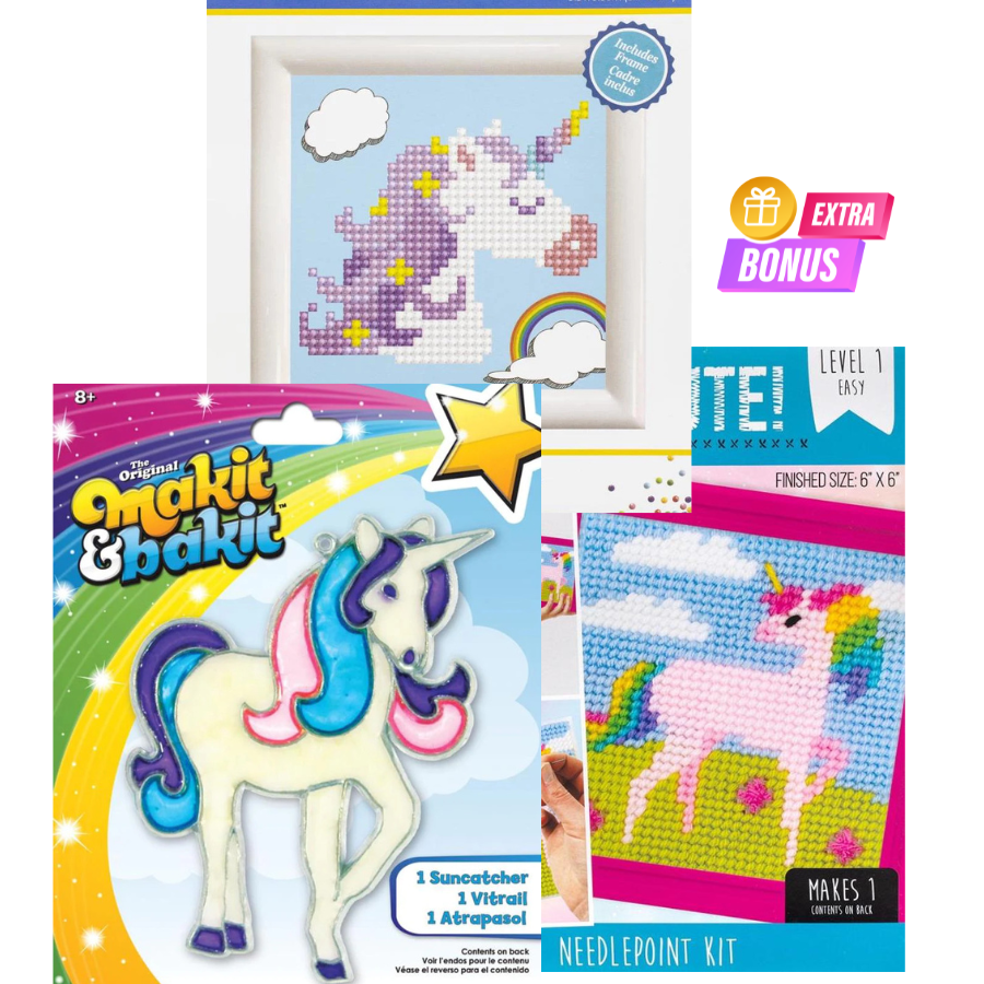 Kids Level 2 - Needlepoint & Punch Needle - Craft Subscription Box (Recommended Age 8+)