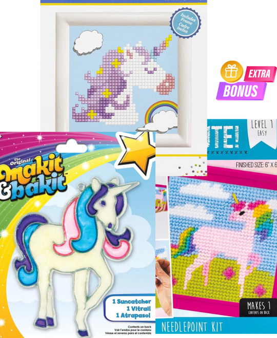 Kids Level 2 - Needlepoint & Punch Needle - Craft Subscription Box (Recommended Age 8+)