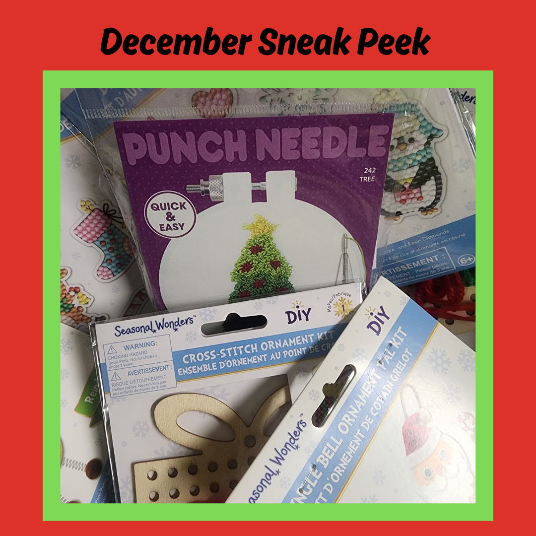 Kids Level 2 - Needlepoint & Punch Needle - Craft Subscription Box (Recommended Age 8+)