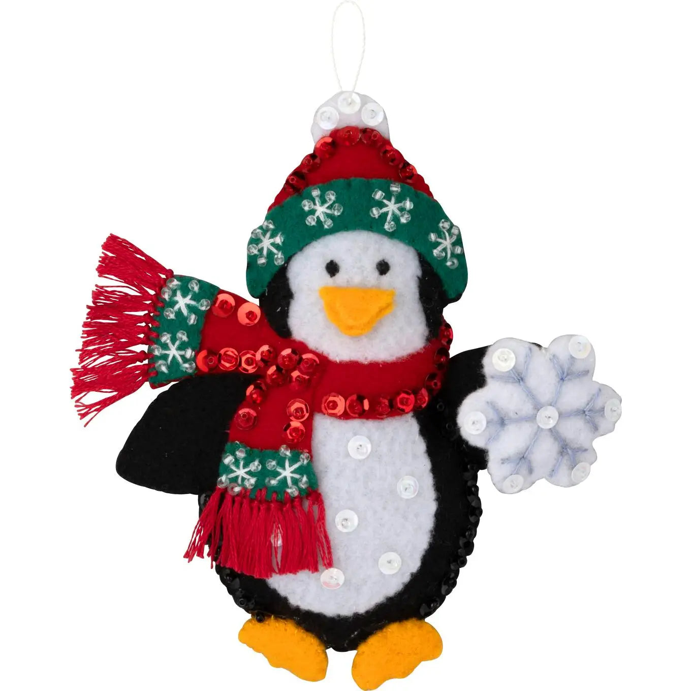 DIY Bucilla Polar Pal Parade Penguin Snowman Christmas Felt Ornament Kit