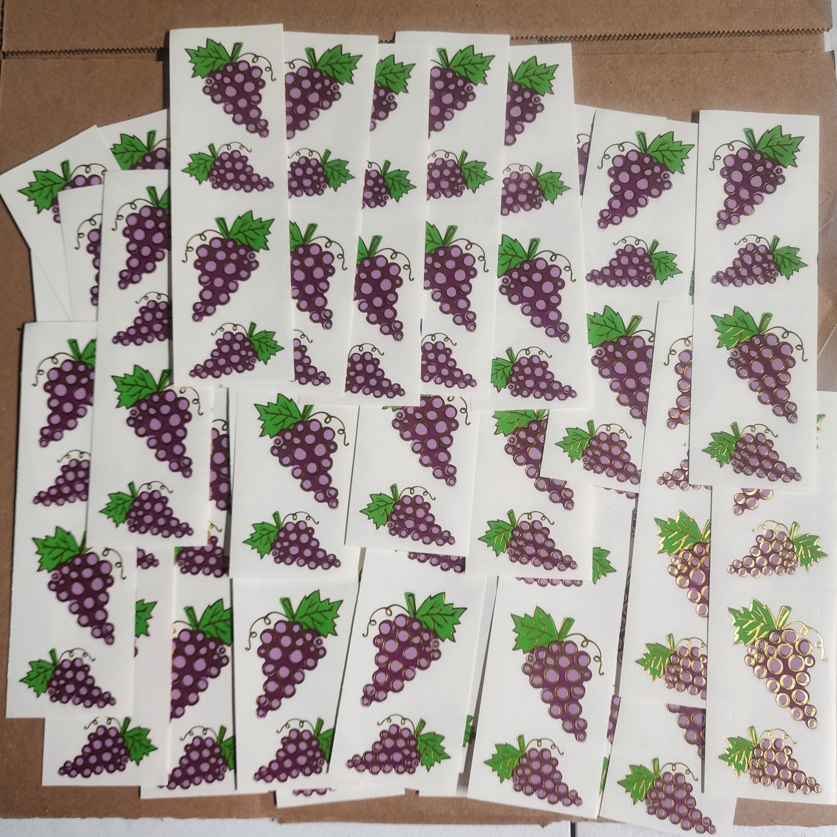 Mrs Grossman Sticker Sheet Lot 80 sheets Grapes Reflections