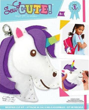 Load image into Gallery viewer, DMG DIY Sew Cute Unicorn Kids Beginner Starter Felt Backpack Clip Kit