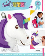 DMG DIY Sew Cute Unicorn Kids Beginner Starter Felt Backpack Clip Kit