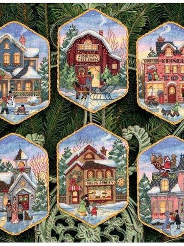 DMG DIY Dimensions Christmas Village Counted Cross Stitch Ornament Kit 8785