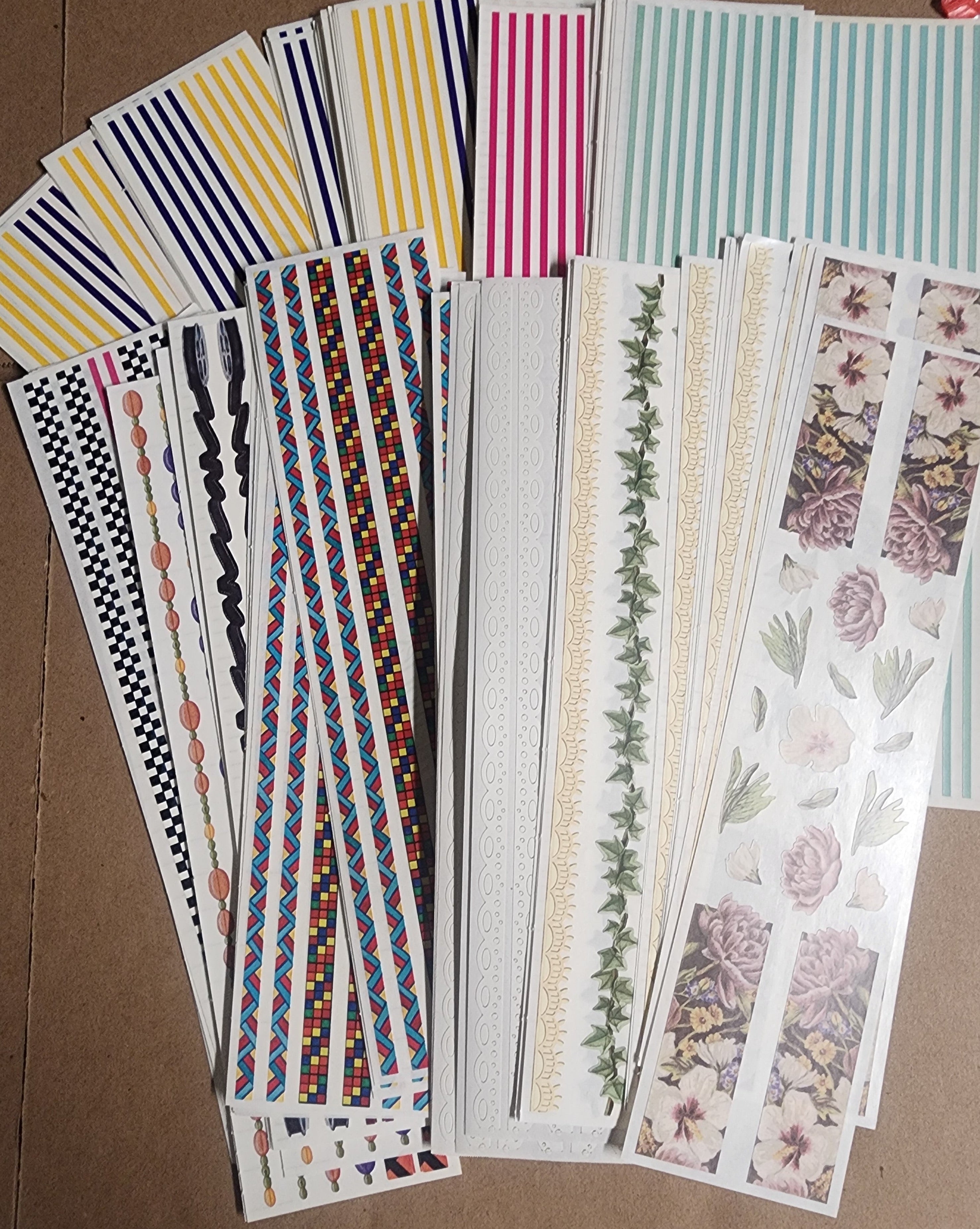 Creative Memories Great Length Scrapbook Sticker Lot 142 sheets Lines Borders