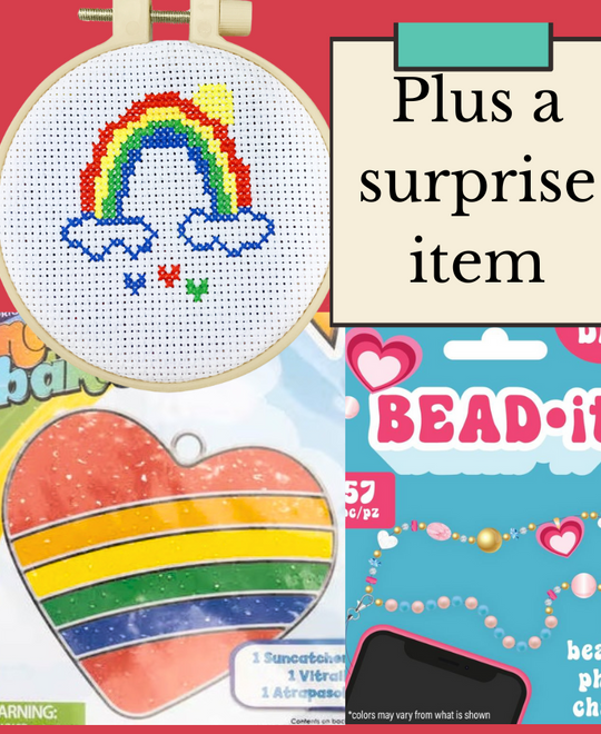 Kids Level 3 - Counted Cross Stitch & Punch Needle - Craft Subscription Box (Recommended Age 10+)